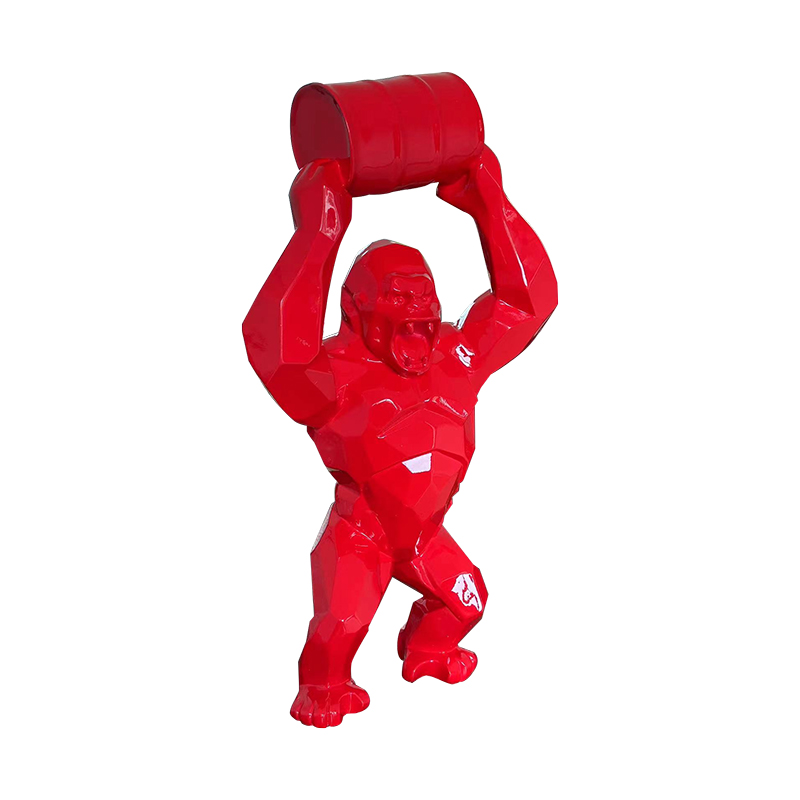 Kong Orangutan 리프팅 버킷 조각을위한 야외 예술 디스플레이